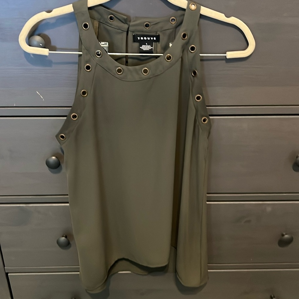 Olive green top